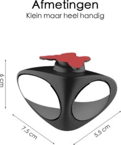 Merkloos Veiligheidsspiegel Voor Autospiegel - Dodehoekspiegel Auto - Verstelbaar - Zelfklevend - Zwart - Groothoek Spiegel -Auto-Onderdelen 1002x1200 1