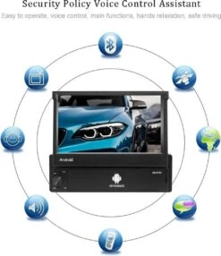 TechU™ Autoradio Met Klapscherm T97 Touchscreen – 1 Din Met Afstandsbediening – 7 Inch Kleuren Display – Bluetooth & WiFi – AUX – USB – SD – FM Radio – Navigatie – Handsfree Bellen -Auto-Onderdelen 1038x1200