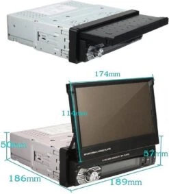 TechU™ T47 Autoradio Met Uitklap Scherm – 1 Din 7 Inch + Afstandsbediening – Bluetooth – USB – AUX – FM Radio – GPS Navigatie – Handsfree Bellen – Autoradio Met Scherm -Auto-Onderdelen 1047x1200 2