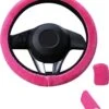 Kasey - Zachte Pluche Stuurhoes - Stuurhoes Auto - Stuurhoes Set - Fel Roze