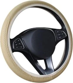 Kasey Products - Stuurhoes Auto - Zachte Stuurhoes - Voor 36-39 Cm Stuurwiel - Beige
