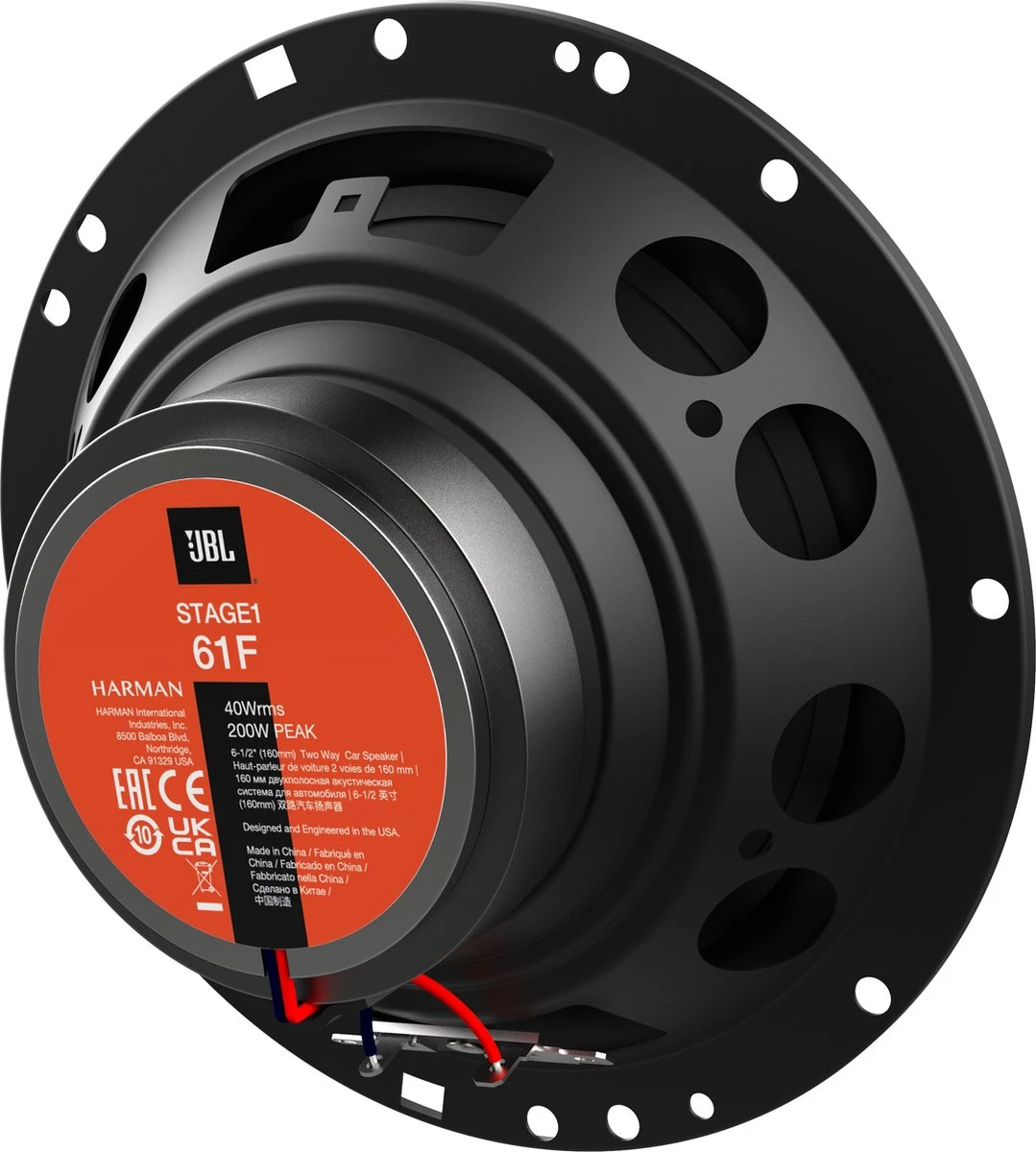 JBL Stage1 61F - Autospeakers - Ø 16 Cm - 2-weg Coaxiaal - 200 Watt - Zwart 6 JBL Stage1 61F - Autospeakers - Ø 16 Cm - 2-weg Coaxiaal - 200 Watt - Zwart - Afbeelding 4