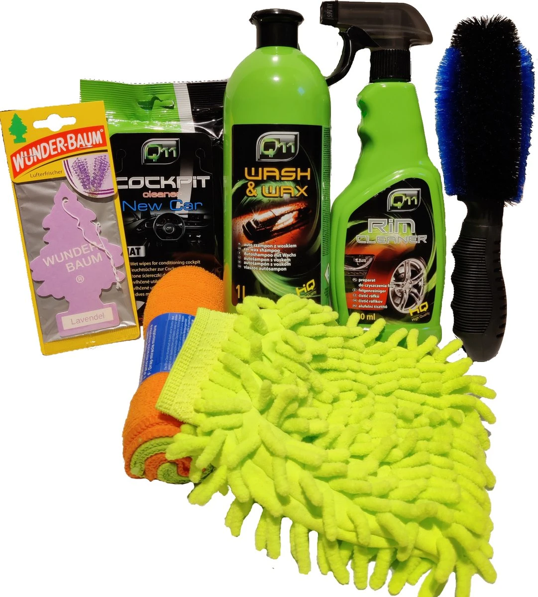 Autowas Pakket - 7 + 1 Delig - Reiniging Set - Auto Wassen - Exterieur - Interieur - Auto Shampoo - Velgen Reiniger - Borstels - Emmer 4 Autowas Pakket - 7 + 1 Delig - Reiniging Set - Auto Wassen - Exterieur - Interieur - Auto Shampoo - Velgen Reiniger - Borstels - Emmer - Afbeelding 2