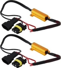 Merkloos 2 STUKS H8 / H11 Auto Canbus Fout Canceller Decoder Belastingsweerstand LED 50W 8 Ohm Geen Knipperende Decoder Hittebestendigheid Aluminium Behuizing Koellichaam Hoogvermogen Metaal Shell Weerstand