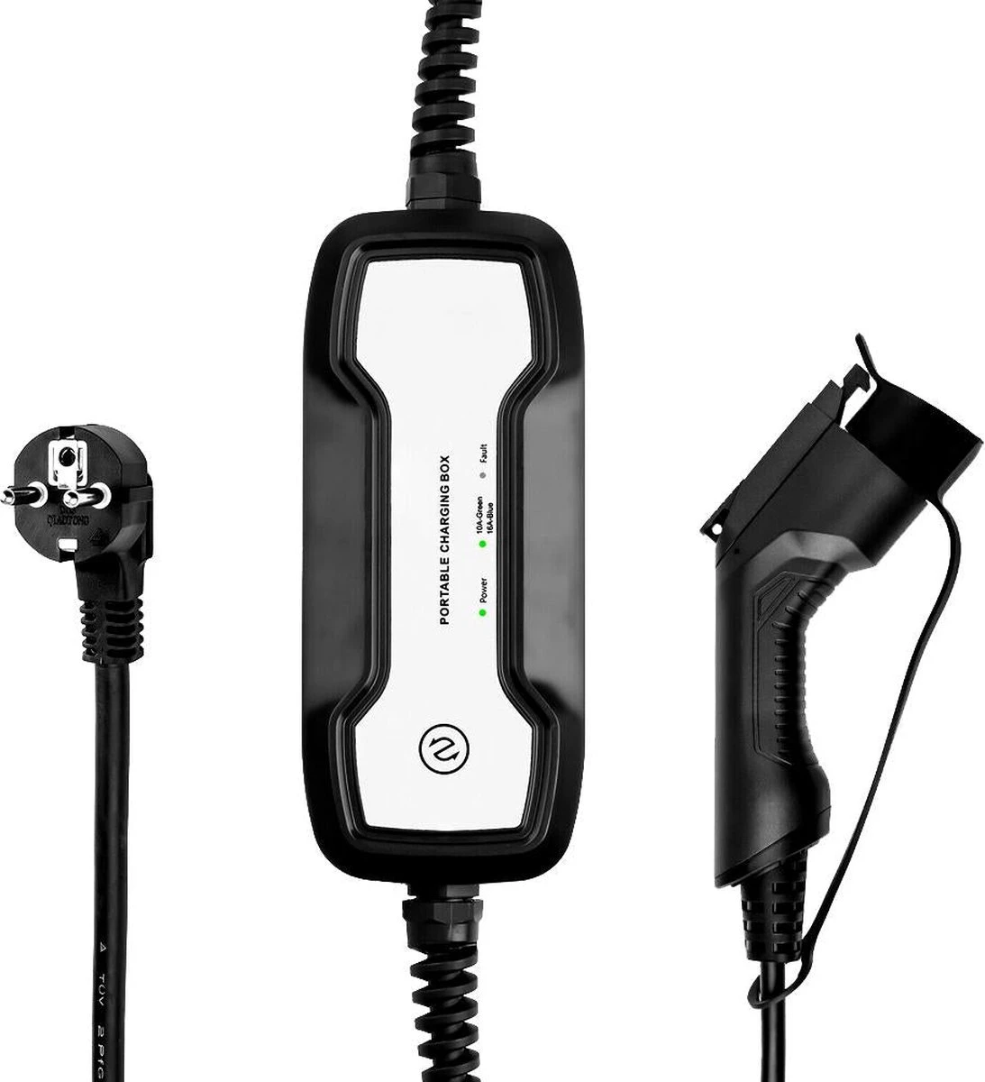 Merkloos Besen Mobiele Lader Type 1 Naar Schuko - Instelbaar Op 10A En 16A - 5 Meter 3 Merkloos Besen Mobiele Lader Type 1 Naar Schuko - Instelbaar Op 10A En 16A - 5 Meter