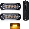 Merkloos Grill Stroboscoop Flitsers Oranje / Geel LED Zwaailichten (set) [Grillflitsers - Bumperflitsers]