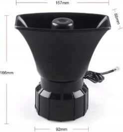 Merkloos Noodsirene - Luchthoorn - Auto Sirene - 12V - Toeter - Complete Set - Gas Toeter - Hoorn - Megafoon - Zwart -Auto-Onderdelen 1117x1200 4