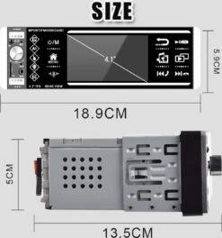 TechU™ Autoradio T139 – 1 Din Met Afstandsbediening & Stuurwielbediening – 4.0 Inch Touchscreen Monitor – FM Radio – Bluetooth – USB – AUX – SD – Handsfree Bellen -Auto-Onderdelen 1123x1200