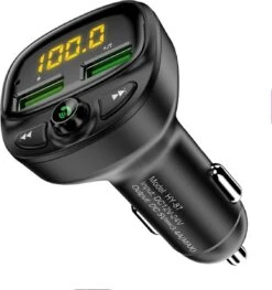 ISHIVA Premium Bluetooth FM Transmitter - 2x Fast Charger 3.4A USB Poort - Capaciteit Tot 64GB SD Kaart Of USB - Aluminiumlegering - Autolader - Carkit - Autoradio - Fm Transmitter Bluetooth Auto - Fm Transmitter Iphone - Fm Transmitter Auto -Auto-Onderdelen 1128x1200