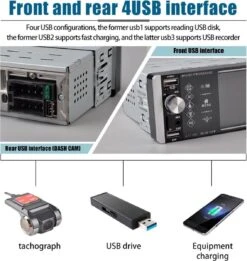 TechU™ Autoradio T139 – 1 Din Met Afstandsbediening & Stuurwielbediening – 4.0 Inch Touchscreen Monitor – FM Radio – Bluetooth – USB – AUX – SD – Handsfree Bellen -Auto-Onderdelen 1134x1200 2