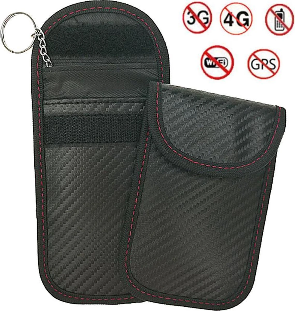 Merkloos Anti-Diefstal Hoesje Autosleutel - RFID - Kaarthouder - Signaal Blokkerend Beschermhoes - Sleutelhoesje - Keyless Entry Go Sleutel Etui - Sleutelhanger - Sleutel Hoes - MK8 3 Merkloos Anti-Diefstal Hoesje Autosleutel - RFID - Kaarthouder - Signaal Blokkerend Beschermhoes - Sleutelhoesje - Keyless Entry Go Sleutel Etui - Sleutelhanger - Sleutel Hoes - MK8