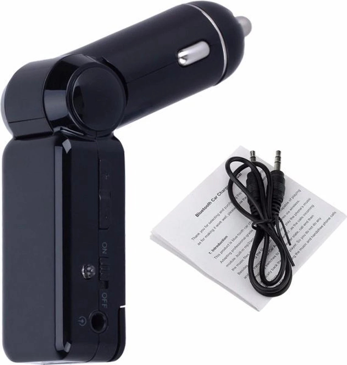 XIB Bluetooth FM Transmitter 2x USB En AUX 3.5mm Jack - MP3 Autoradio - Handsfree Carkit - Zwart 6 XIB Bluetooth FM Transmitter 2x USB En AUX 3.5mm Jack - MP3 Autoradio - Handsfree Carkit - Zwart - Afbeelding 4