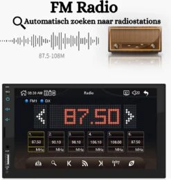 Universele Autoradio Met Bluetooth, USB & Aux - Handsfree - Mirrorlink - Radio Met Microfoon - GRATIS Achteruitrijcamera -Auto-Onderdelen 1143x1200 1