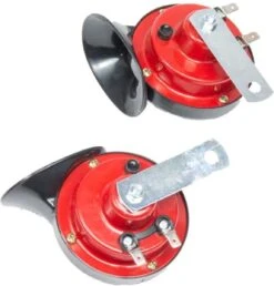 Topgear Luchthoorn Set - 60 DB - 2 Tonig - Rood - 2 Stuks