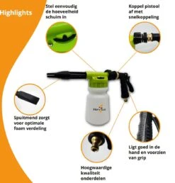 Horvitus® Foam Gun - Snow Foam - Foam Cannon - Schuimlans - Foam Gun Auto - Foam Lance - Schuimsproeier - Snow Foam Cannon - Past Op Tuinslang - Messing - Afneembaar Pistool -Auto-Onderdelen 1150x1200 1