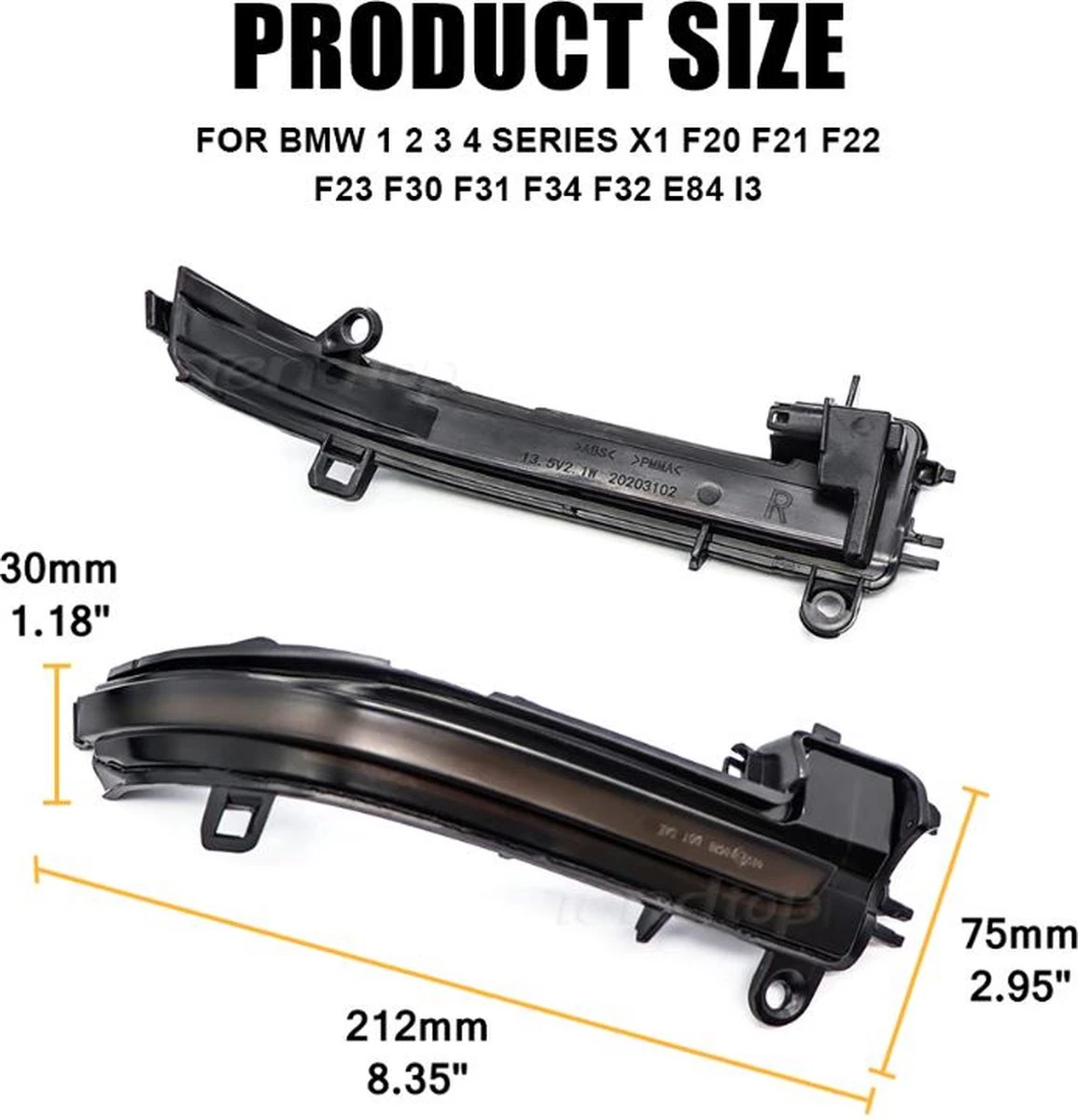 ✅ Dynamisch Knipperlicht ZWART Voor BMW 1 2 3 4 Serie X1 F20 F21 F22 F23 F30 F31 F34 F32 E84 I3 7 ✅ Dynamisch Knipperlicht ZWART Voor BMW 1 2 3 4 Serie X1 F20 F21 F22 F23 F30 F31 F34 F32 E84 I3 - Afbeelding 5
