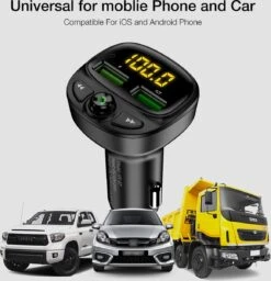 ISHIVA Premium Bluetooth FM Transmitter - 2x Fast Charger 3.4A USB Poort - Capaciteit Tot 64GB SD Kaart Of USB - Aluminiumlegering - Autolader - Carkit - Autoradio - Fm Transmitter Bluetooth Auto - Fm Transmitter Iphone - Fm Transmitter Auto -Auto-Onderdelen 1160x1200 1