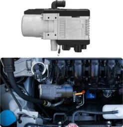 Merkloos Benzine / Diesel Standkachel - 12V 8kw Luchtverwarmer - 0.1~0.24L Brandstofverbruik - Air Heater En Auto Heater - Voor Auto's, Bussen, Campers, Vrachtwagens, Technische Voertuigen -zilver -Auto-Onderdelen 1164x1200 9