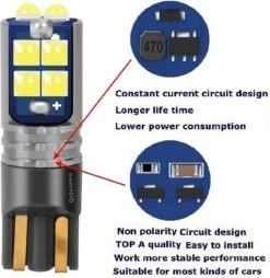 Merkloos High Power LED T10 IJs Blauw - W5W (set) [Stadsverlichting - Parkeerverlichting - Kentekenverlichting - Interieurverlichting] -Auto-Onderdelen 1166x1200 3