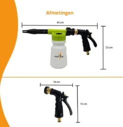 Horvitus® Foam Gun - Snow Foam - Foam Cannon - Schuimlans - Foam Gun Auto - Foam Lance - Schuimsproeier - Snow Foam Cannon - Past Op Tuinslang - Messing - Afneembaar Pistool -Auto-Onderdelen 1169x1200 2