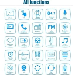 TechU™ Autoradio T139 – 1 Din Met Afstandsbediening & Stuurwielbediening – 4.0 Inch Touchscreen Monitor – FM Radio – Bluetooth – USB – AUX – SD – Handsfree Bellen -Auto-Onderdelen 1169x1200