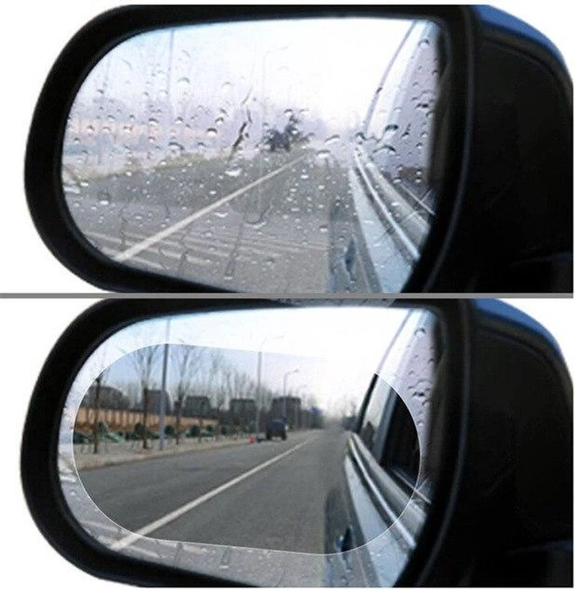 Buitenspiegel - Zijspiegel - Folie Voor Beter Zicht En Veilig Autorijden - Anti Mist - Anti Regen - Anti Sneeuw - Anti Vuil - Anti Vries - Zijspiegels - Achteruitkijkspiegels - Veilig Rijden - Nano Coating - Folie Stickers - 2 STUKS - Ovaal 4 Buitenspiegel - Zijspiegel - Folie Voor Beter Zicht En Veilig Autorijden - Anti Mist - Anti Regen - Anti Sneeuw - Anti Vuil - Anti Vries - Zijspiegels - Achteruitkijkspiegels - Veilig Rijden - Nano Coating - Folie Stickers - 2 STUKS - Ovaal - Afbeelding 2