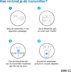 DW-G Bluetooth FM Transmitter - Auto Lader - Carkit - Handsfree - MP3 - USB - SD Kaart - Snel Lader - Bluetooth Audio Receiver -Auto-Onderdelen 1171x1200 1