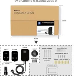 Laadpaal EV Charger Wallbox 11kw 16A 3-fase Type 2 Stekker -Auto-Onderdelen 1175x1200
