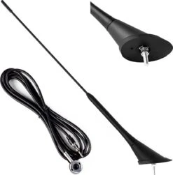 Autoantenne 40cm 5mm Adapter 3m Snoer - Auto Antenne