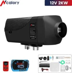 Merkloos Standkachel 12V 2000W Zwart Voor Auto Vrachtwagen Bus Boot RV