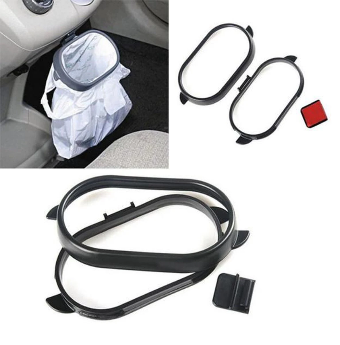 Merkloos Auto Vuilnisbak- Inclusief Bevestigingsmateriaal - Universeel Te Bevestigen - Inklapbaar 5 Merkloos Auto Vuilnisbak- Inclusief Bevestigingsmateriaal - Universeel Te Bevestigen - Inklapbaar - Afbeelding 3