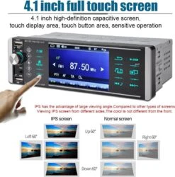 TechU™ Autoradio T139 – 1 Din Met Afstandsbediening & Stuurwielbediening – 4.0 Inch Touchscreen Monitor – FM Radio – Bluetooth – USB – AUX – SD – Handsfree Bellen -Auto-Onderdelen 1186x1200 2