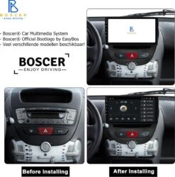 Boscer® Autoradio Android 11 - Peugeot 107, Toyota Aygo & Citroen C1 - Apple Carplay & Android Auto (Draadloos) - 10.1" Navigatiesysteem -Auto-Onderdelen 1187x1200 1