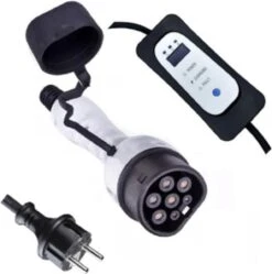 Merkloos Mobiele Thuislader Type 2 Mennekes Vanaf Stopcontact EU - 16A - Fase 1 - Mobiele Lader Auto -Auto-Onderdelen 1189x1200