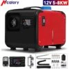 Merkloos Standkachel - 5-8KW 12V - Luchtverwarming Vriezer Verwarming - LCD Luchtverwarmer - Voor Vrachtwagenjacht - Rood