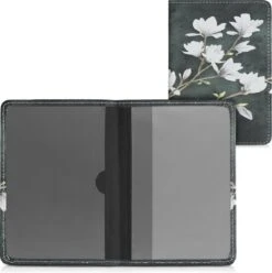 Kwmobile Hoes Voor Kentekenbewijs En Rijbewijs - Omslag Met Pasjeshouder In Taupe / Wit / Donkergrijs - Imitatieleer - Magnolia Design