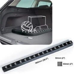 Merkloos Bagagesteun Flexibele Kofferbak Organizer 98cm - Auto Klitteband Opbergbox Bescherming – Bagageklemmen – Reisaccessoires