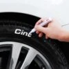 Merkloos Bandenstift Wit - Tyre Marker White - Witte Auto Banden Stift - Letters En Cijfers Auto Banden Kleuren
