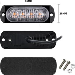 Merkloos Grill Stroboscoop Flitsers Blauw LED Zwaailichten [Grillflitsers - Bumperflitsers] -Auto-Onderdelen 1196x1200 8