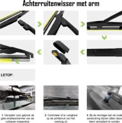 Merkloos Ruitenwisserarm Met Ruitenwisser Achterzijde Volkswagen Transporter T5 Van Vanaf 2003 -Auto-Onderdelen 1197x1200 27