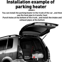 Merkloos Benzine / Diesel Standkachel - 12V 8kw Luchtverwarmer - 0.1~0.24L Brandstofverbruik - Air Heater En Auto Heater - Voor Auto's, Bussen, Campers, Vrachtwagens, Technische Voertuigen -zilver -Auto-Onderdelen 1197x1200 29