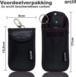 Arclit® | 2x Autosleutel RFID Anti-Diefstal Beschermhoes + 2x RFID Kaarthouders | 2Pack | Keyless Entry Beveiliging Hoesje | Signaal Blokkerende Beschermhoes | Voordeelverpakking | Carbon 11 Arclit® | 2x Autosleutel RFID Anti-Diefstal Beschermhoes + 2x RFID Kaarthouders | 2Pack | Keyless Entry Beveiliging Hoesje | Signaal Blokkerende Beschermhoes | Voordeelverpakking | Carbon -Auto-Onderdelen 1197x1200 36