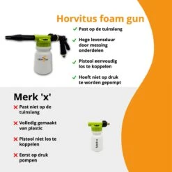 Horvitus® Foam Gun - Snow Foam - Foam Cannon - Schuimlans - Foam Gun Auto - Foam Lance - Schuimsproeier - Snow Foam Cannon - Past Op Tuinslang - Messing - Afneembaar Pistool -Auto-Onderdelen 1198x1200 14