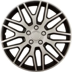 Wieldoppen Dakar Zilver/Zwart 14 Inch - Set (4 Stuks)