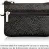 Merkloos Zwart Leren Autosleutel Etui Met Sleutelring - 10 X 7 Cm - Echt Lederen Autosleutel Beschermhoes - Car Key Wallet - Portemonnee - Black -Auto-Onderdelen 1200x1004 1