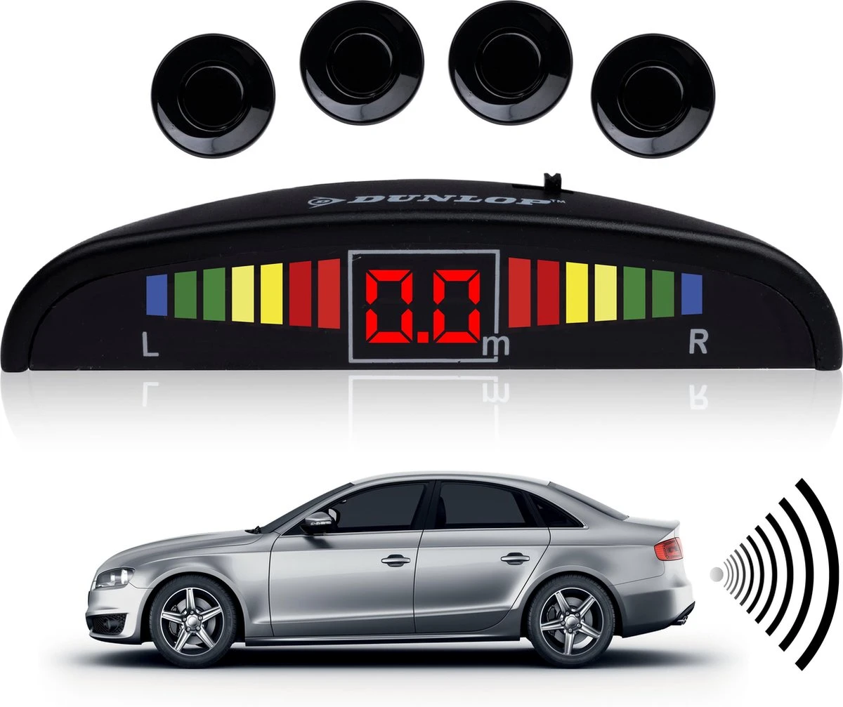 Dunlop Parkeersensoren - 12 Volt - 78dB - Met Obstakel-Indicator En 4 Sensoren 3 Dunlop Parkeersensoren - 12 Volt - 78dB - Met Obstakel-Indicator En 4 Sensoren