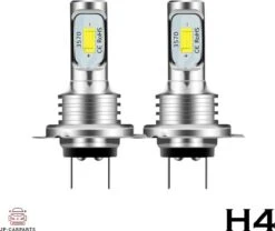 JP-CarParts Auto Koplampen Set Universeel - H4 LED 6000K Wit - 7000 Lumen - 2x 40 Watt 12-24V - 2 Stuks