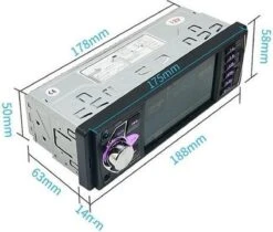 TechU™ Autoradio T136 – 1 Din Met Afstandsbediening & Stuurwielbediening – 4.1 Inch Monitor – FM Radio – Bluetooth – USB – AUX – SD – Handsfree Bellen -Auto-Onderdelen 1200x1021 1