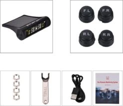 Motor24™ - TPMS Auto Bandenspanning Controlesysteem - Met Profieldieptemeter - 4 Sensoren -Auto-Onderdelen 1200x1029 1