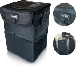 Arclit® | Auto Prullenbak | 6 Liter | Draagbare Voertuig Vuilnisbak | Anti-lek En Opvouwbaar Afvalbakje | Extra Opbergzakken